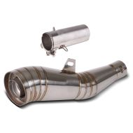 Auspuff Schalldämpfer Zaddox GP mit Verbundgsrohr passend für Yamaha YZF-R6 06-16 Edelstahl