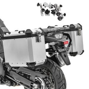 Alukoffer Set für Honda Varadero XL 1000 V Aluminium Seitenkoffer Bagtecs GX45 silber_1