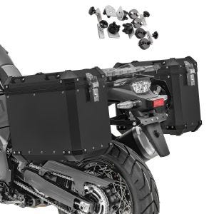 Alukoffer Set für Honda Transalp XL 650 V Aluminium Seitenkoffer Bagtecs GX45 schwarz_1