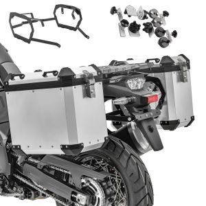 Alu-Koffer + Kofferträger für BMW R 1200 GS 04-12 Bagtecs GX45 silber_1