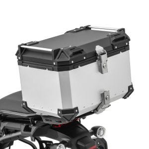 Top case aluminium compatible avec Moto Guzzi V7 III / V85 TT Bagtecs XB55 argent