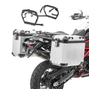 Valises laterales aluminium + supports compatible avec BMW F 800 GS Adventure 13-18 GX38-45 Bagtecs argent
