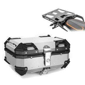 Set top case + Porte-bagages compatible avec KTM 790 Adventure / R 19-21 argent Bagtecs XB22