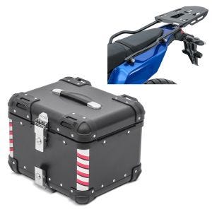 Set Topcase + Gepäckträger passend für Yamaha Tenere 700 World Raid 22-24 schwarz Bagtecs XS45
