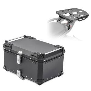 Set top case + Porte-bagages compatible avec Ducati Multistrada V4 / S 21-24 noir XB65 Universal 65 litres