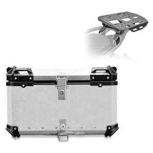 Set top case + Porte-bagages compatible avec Ducati Multistrada V4 / S 21-24 argent XB65 Universal 65 litres