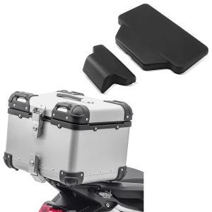 Set Motorrad Aluminium Topcase 45L + Sozius Rückenpolster Bagtecs XS45 Alu Top Case silber