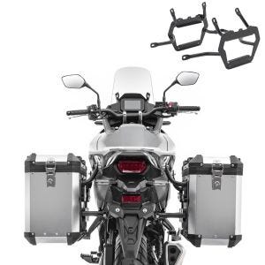 Valises laterales aluminium 38L + supports pour Honda Transalp XL 750 23-25 Bagtecs XW38 argent