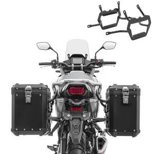 Valises laterales aluminium 38-48L + supports pour Honda Transalp XL 750 23-25 Bagtecs XW38-48 noir