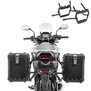 Valises laterales aluminium 48L + supports pour Honda Transalp XL 750 23-25 Bagtecs XW48 noir