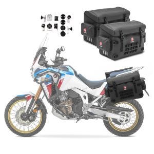 Valise latérales moto PVC compatible avec Honda Africa Twin 1100 / CRF 1000 L Bagtecs BPW + kit supports