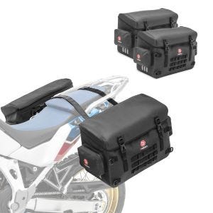2x Valises latérales cavalières moto +  les bretelles compatible avec Suzuki Gladius 650