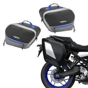 Bagtecs Innentaschen Set passend für Yamaha Tracer 9 / GT 21-24 passend für original Seitenkoffer Tour und City blau-schwarz DPLI1