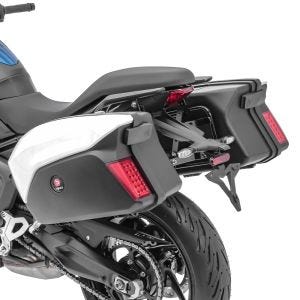 Motorrad Koffer + Kofferträger Seitenkoffer Universal PX74 Bagtecs weiss