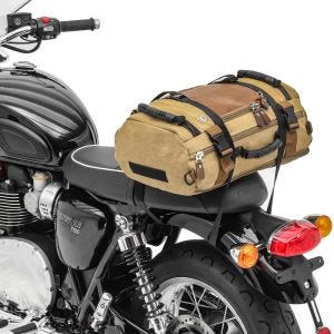 Motorrad Rucksack Canvas Craftride VG6 Vintage Hecktasche 28Ltr Retro braun DPLU1