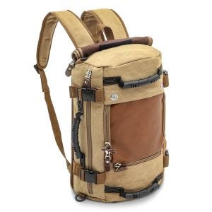Motorrad Rucksack Canvas Craftride VG6 Vintage Hecktasche 28Ltr Retro braun_1