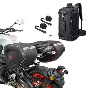 Set Satteltaschen + Rucksack für BMW K 1200 R / K 1300 R Bagtecs RF1-HK4_1