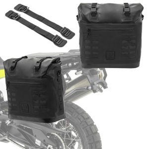Motorrad 2x Überwurf Satteltasche Bagtecs IPX 35L Seitentasche wasserdicht paar schwarz