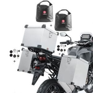 Set Alukoffer Bagtecs Namib 2x40l + Topcase 45l + Innentaschen + Anbaukit Seitenkoffer_1