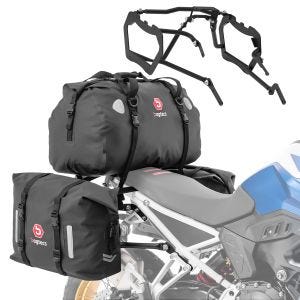 Satteltaschen Set WP8 passend für BMW F 900 GS 24-25 mit Hecktasche und Kofferträger Bagtecs