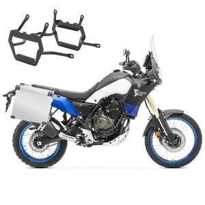 Valises laterales aluminium + supports pour Yamaha Tenere 700 / World Rally / Raid 19-24 Bagtecs NB35 argent