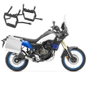 Valises laterales aluminium + supports pour Yamaha Tenere 700 / World Rally / Raid 19-24 Bagtecs AT40 argent