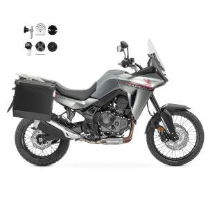 Valises laterales aluminium + adapteurs pour Honda Transalp XL 750 23-24 Bagtecs AT34-40 noir