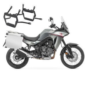 Valises laterales aluminium + supports pour Honda Transalp XL 750 23-24 Bagtecs NB40 argent
