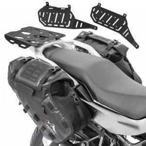 Set Sacoches laterales MT142 + Supports latéraux adapté à Honda Transalp XL 750 23-25 Bagtecs TW65 + porte bagages