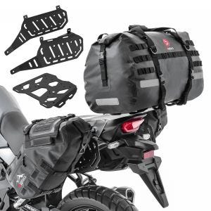 Set Sacoches laterales MT142 + Sacoche arrière + supports adapté à Honda Transalp XL 750 23-25 Bagtecs TW67