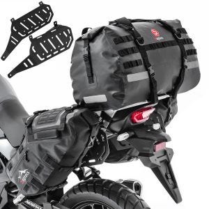 Set Sacoches laterales MT142 + Supports latéraux + sacoche arrière adapté à Honda Transalp XL 750 23-25 Bagtecs TW69