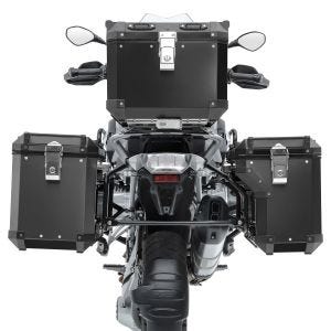 Set Valises laterales aluminium + topcase + supports pour Honda Transalp XL 750 23-25 Bagtecs ADSX140 noir