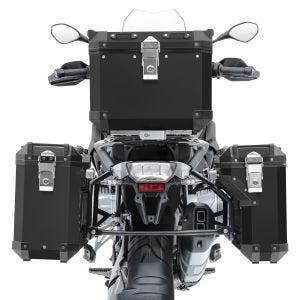 Set Valises laterales aluminium + topcase + supports pour Honda Transalp XL 750 23-25 Bagtecs ADSX120 noir