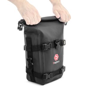 Sacoche pare carter Bagtecs K3 compatible avec protecteur moteur imperméable 6Ltr en noir DPL20