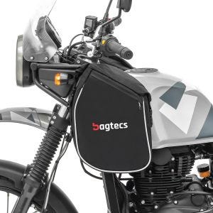 Sacoche pare carter compatible avec Royal Enfield Himalayan Bagtecs K5 Set pour protecteur moteur noir DPLB1