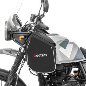 Sacoche pare carter compatible avec Royal Enfield Himalayan Bagtecs K5 Set pour protecteur moteur noir DPLU1