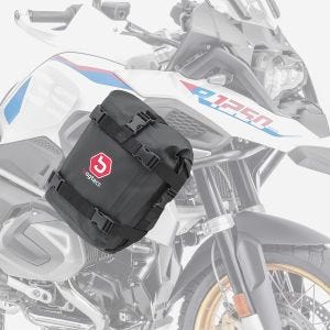 Sacoche pare carter paire compatible avec BMW R 1250 GS / Adventure Bagtecs K3 6Ltr noir DPLM1