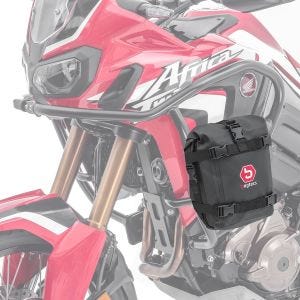 Sacoche pare carter paire compatible avec Honda Africa Twin CRF 1000 L Bagtecs K3 6Ltr noir DPLM1
