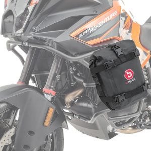 Sacoche pare carter paire compatible avec KTM 1290 Super Adventure / R / S / T Bagtecs K3 6Ltr noir DPLM1