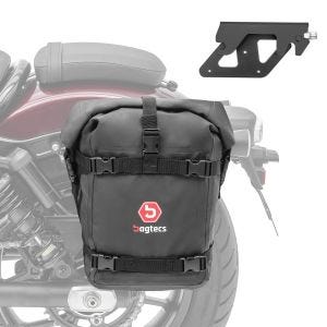 1x Sacoche laterale K4 + 1x Support de Sacoches QL compatible avec Honda Rebel 500 17-24 gauche