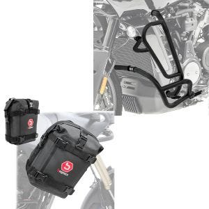 Set Sacoche de pare carter paire + Pare carter haut et bas compatible avec Harley Pan America 1250 / Special 21-24