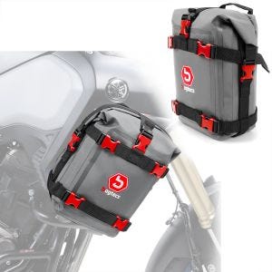 Set Sacoches pare carter Bagtecs G3R compatible avec protecteur moteur imperméable 2x 6Ltr paire