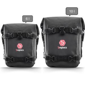 Sacoche de protection Bagtecs K3 6 litres noire pour moto étanche DI048