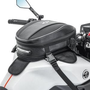 Motorrad Tankrucksack Bagtecs MR5 Hecktasche erweiterbar 11-15Ltr schwarz_1