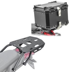 Set Aluminium Top Case + Support compatible avec Aprilia Tuareg 660 22-24 XB45 noir Bagtecs