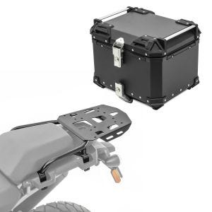 Set Aluminium Top Case + Support compatible avec chopper / custombikes Pan America 1250 / Special 21-24 XB45 noir Bagtecs