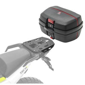 Set Top Case + Support compatible avec Husqvarna Norden 901 21-24 TB6 32L Bagtecs