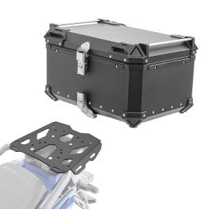 Set Alu Topcase + Gepäckbrücke passend für Suzuki V-Strom 800 23-24 Bagtecs XB65 schwarz
