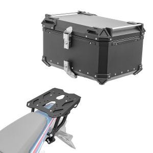 Set Alu Topcase + Gepäckbrücke passend für Honda Africa Twin CRF 1100 L 20-21 Bagtecs XB65 schwarz