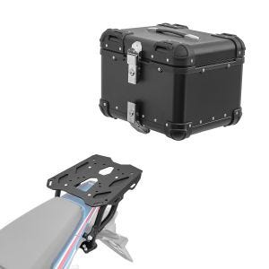 Set Alu Topcase + Gepäckbrücke passend für Honda Africa Twin CRF 1100 L 20-21 Bagtecs XS45 schwarz